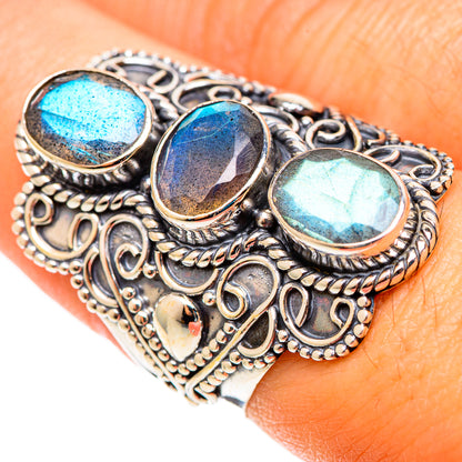 Labradorite Rings handcrafted by Ana Silver Co - RING109176