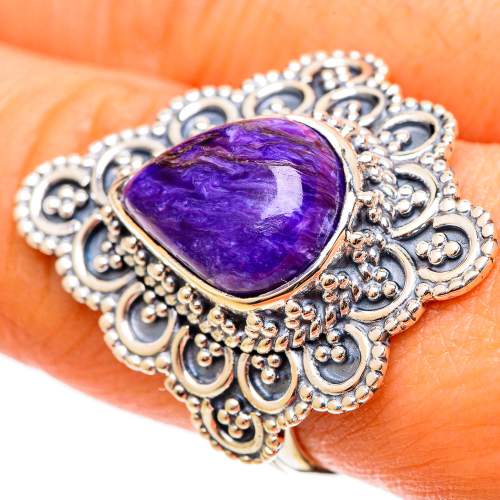 Charoite Rings handcrafted by Ana Silver Co - RING109204