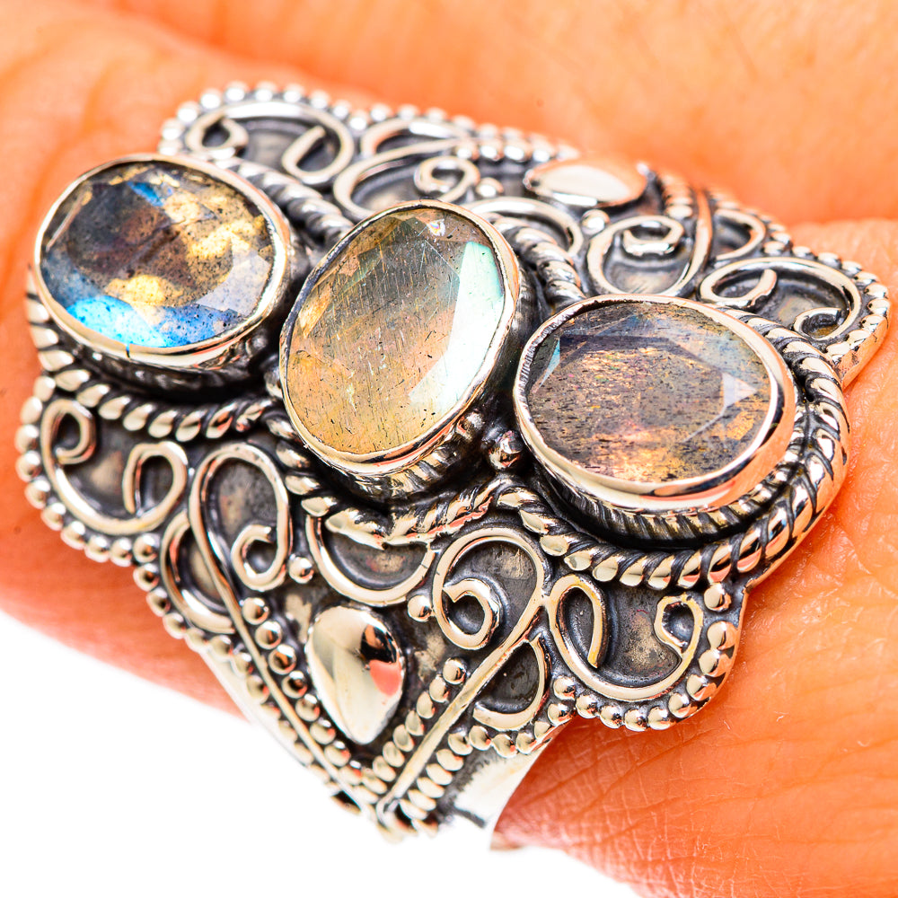 Labradorite Rings handcrafted by Ana Silver Co - RING109217
