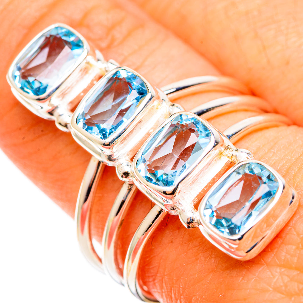 Blue Topaz Rings handcrafted by Ana Silver Co - RING109220