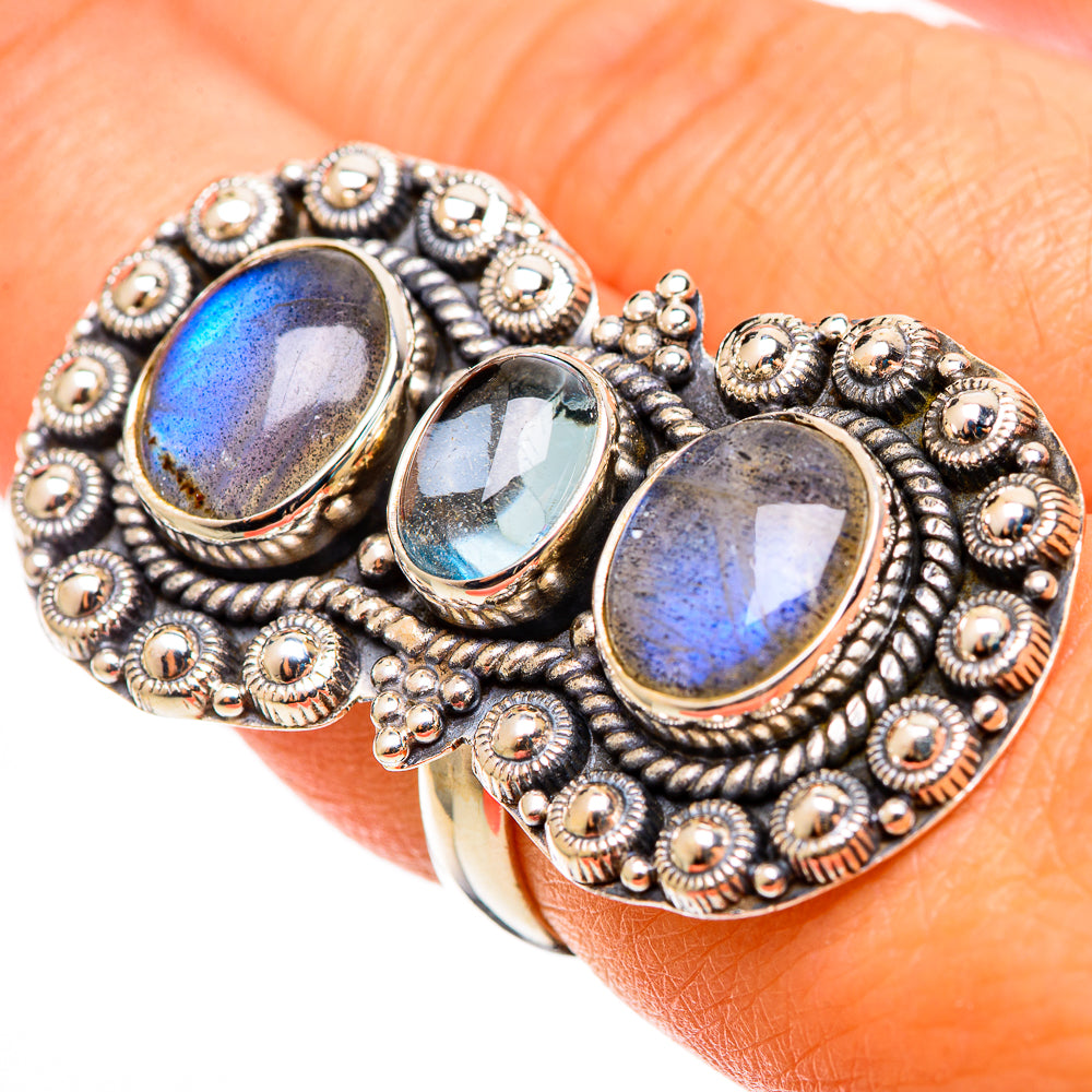 Labradorite Rings handcrafted by Ana Silver Co - RING109221
