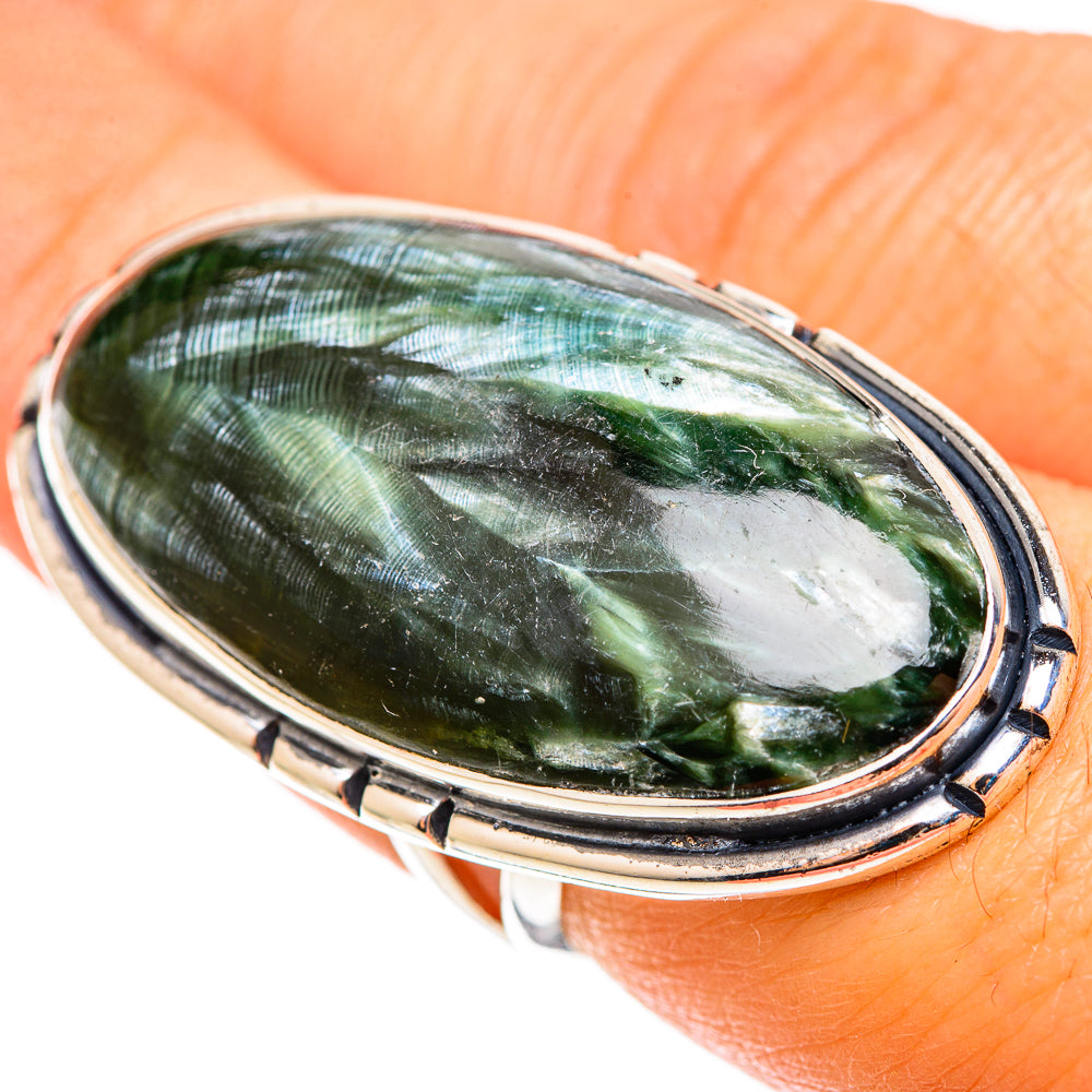 Seraphinite Rings handcrafted by Ana Silver Co - RING109223