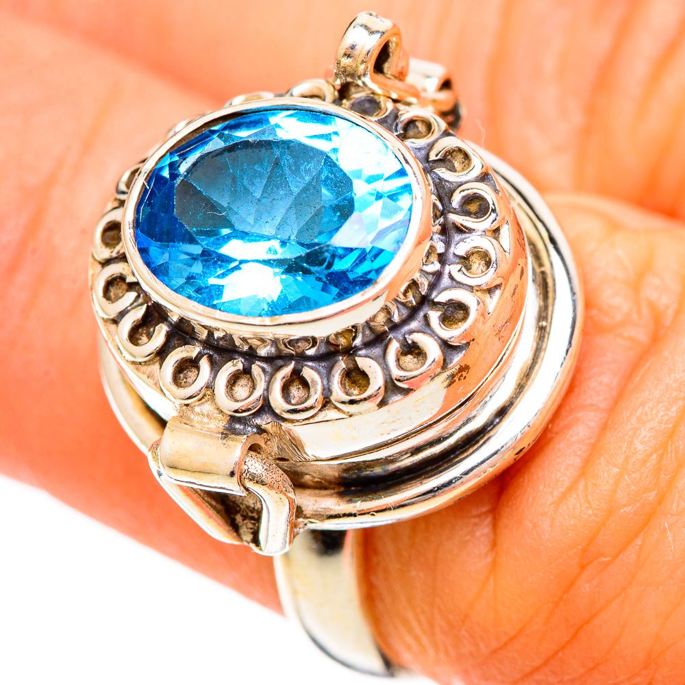 Blue Topaz Rings handcrafted by Ana Silver Co - RING109225