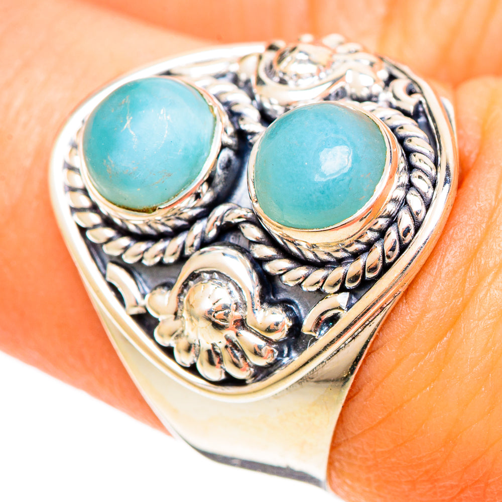 Larimar Rings handcrafted by Ana Silver Co - RING109227