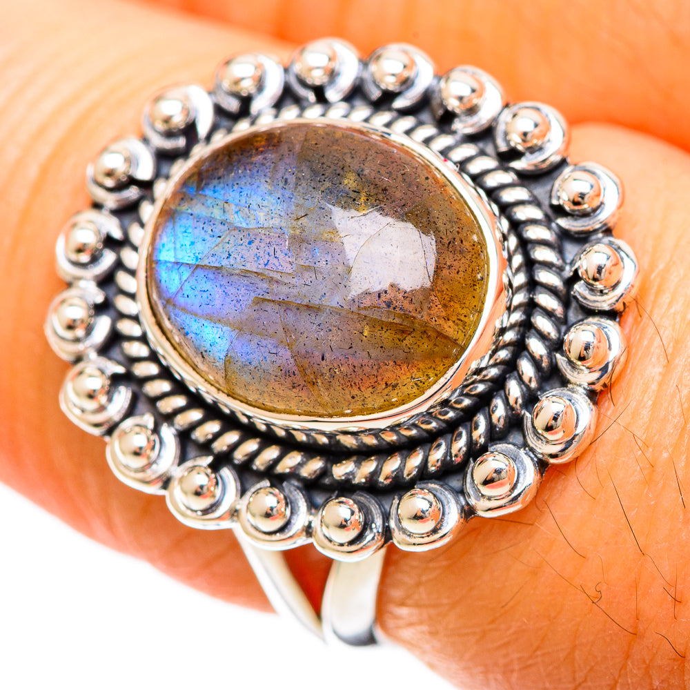 Labradorite Rings handcrafted by Ana Silver Co - RING109229