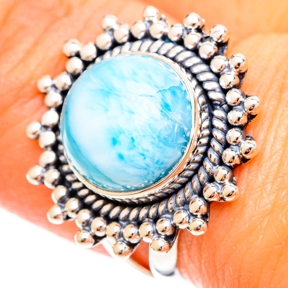 Larimar Rings handcrafted by Ana Silver Co - RING109230