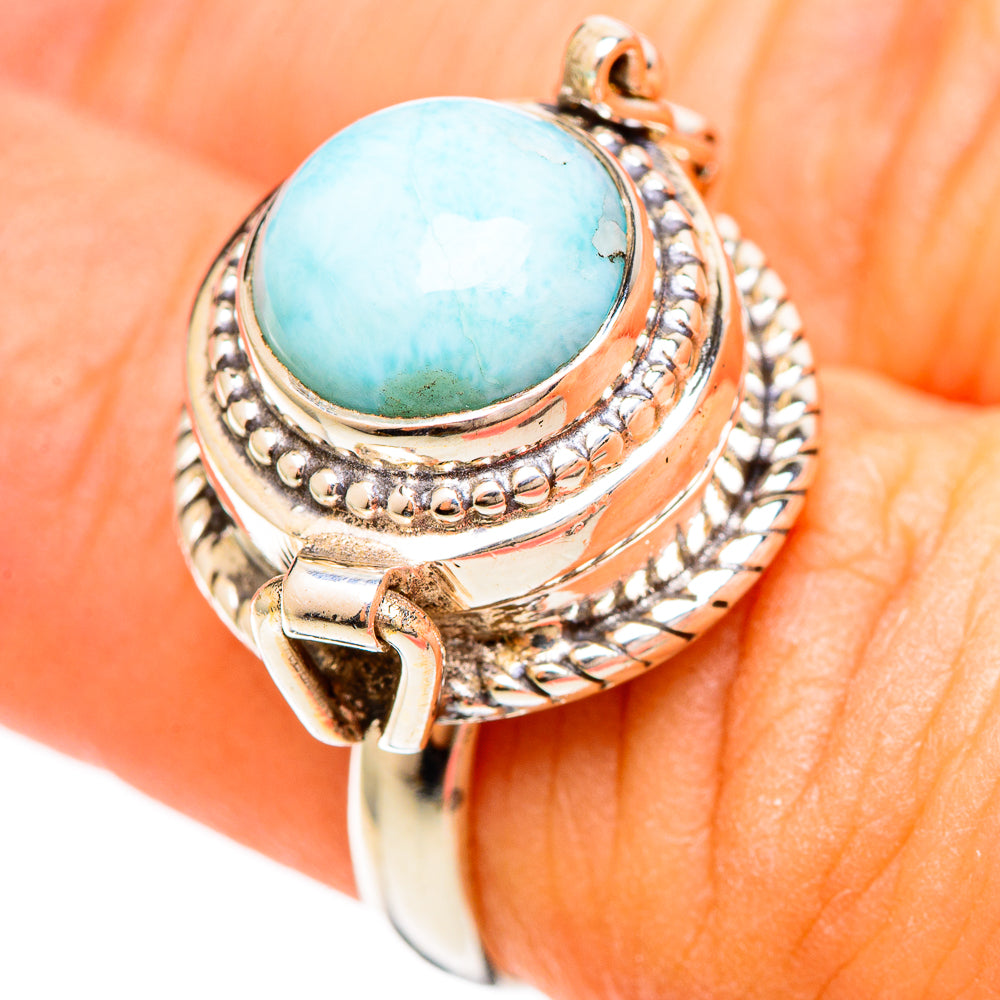 Larimar Rings handcrafted by Ana Silver Co - RING109231