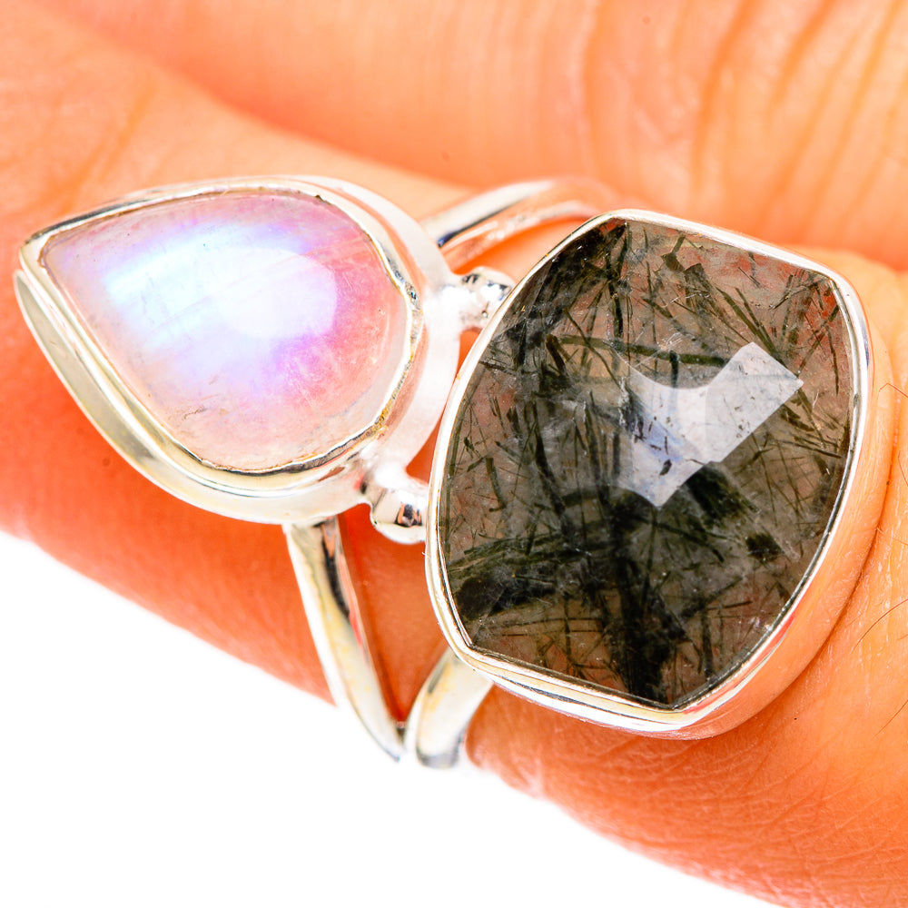 Tourmalinated Quartz Rings handcrafted by Ana Silver Co - RING109243