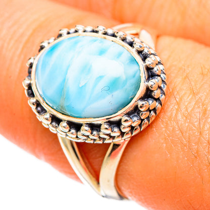 Larimar Rings handcrafted by Ana Silver Co - RING109256