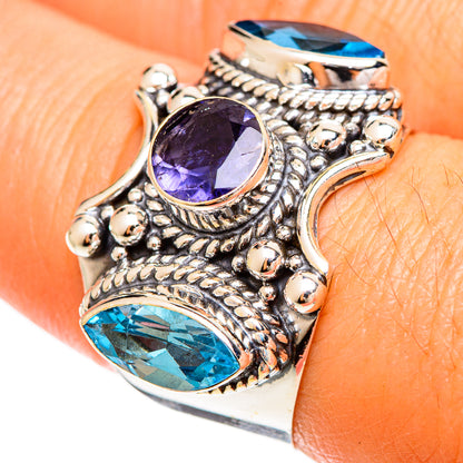 Violet Spinel Rings handcrafted by Ana Silver Co - RING109259
