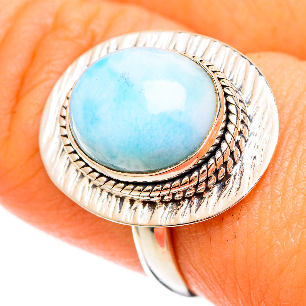Larimar Rings handcrafted by Ana Silver Co - RING109263