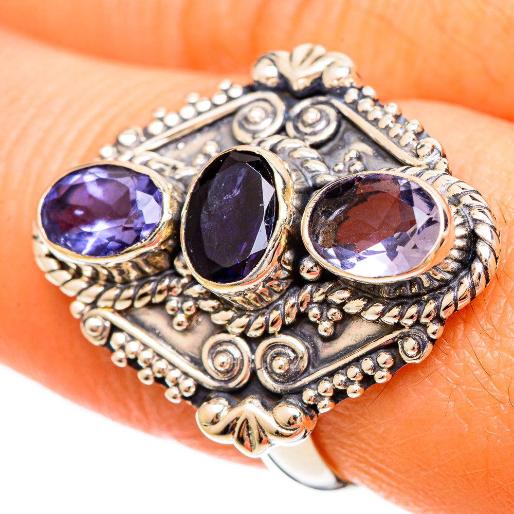 Violet Spinel Rings handcrafted by Ana Silver Co - RING109273