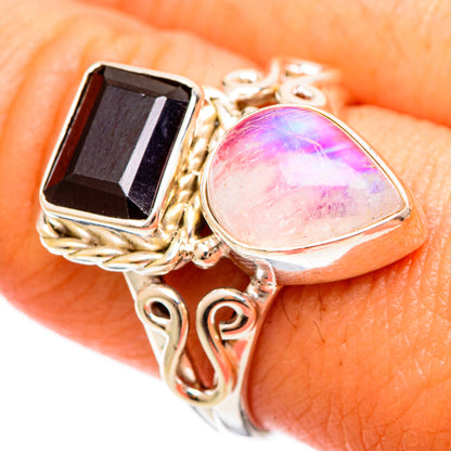 Pink Moonstone Rings handcrafted by Ana Silver Co - RING109288