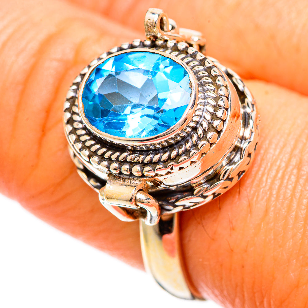 Blue Topaz Rings handcrafted by Ana Silver Co - RING109289