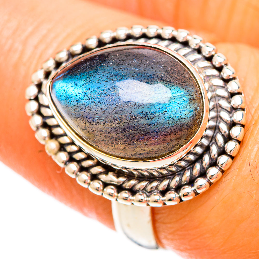 Labradorite Rings handcrafted by Ana Silver Co - RING109291