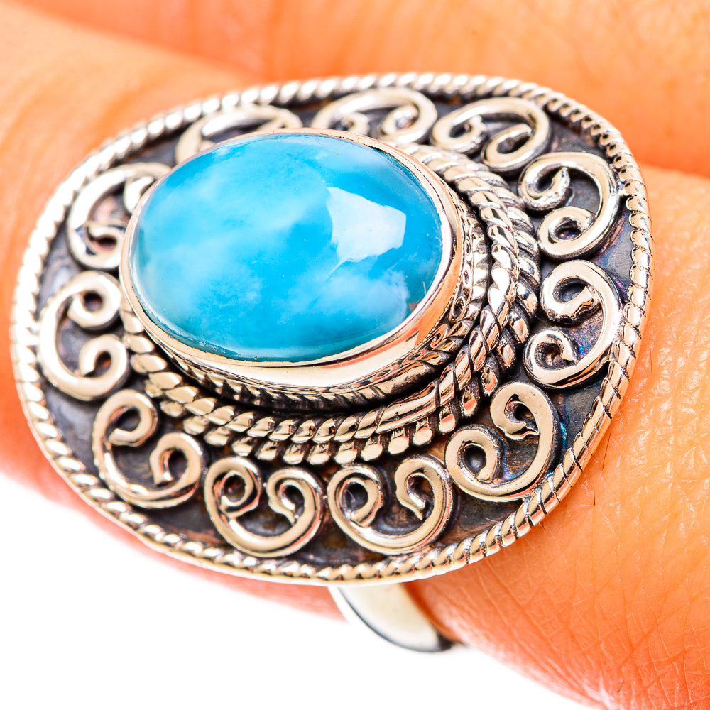 Larimar Rings handcrafted by Ana Silver Co - RING109296