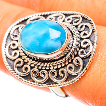 Larimar Rings handcrafted by Ana Silver Co - RING109296