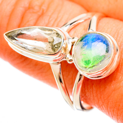 Green Moonstone Rings handcrafted by Ana Silver Co - RING109298