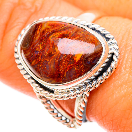 Golden Pietersite Rings handcrafted by Ana Silver Co - RING109301