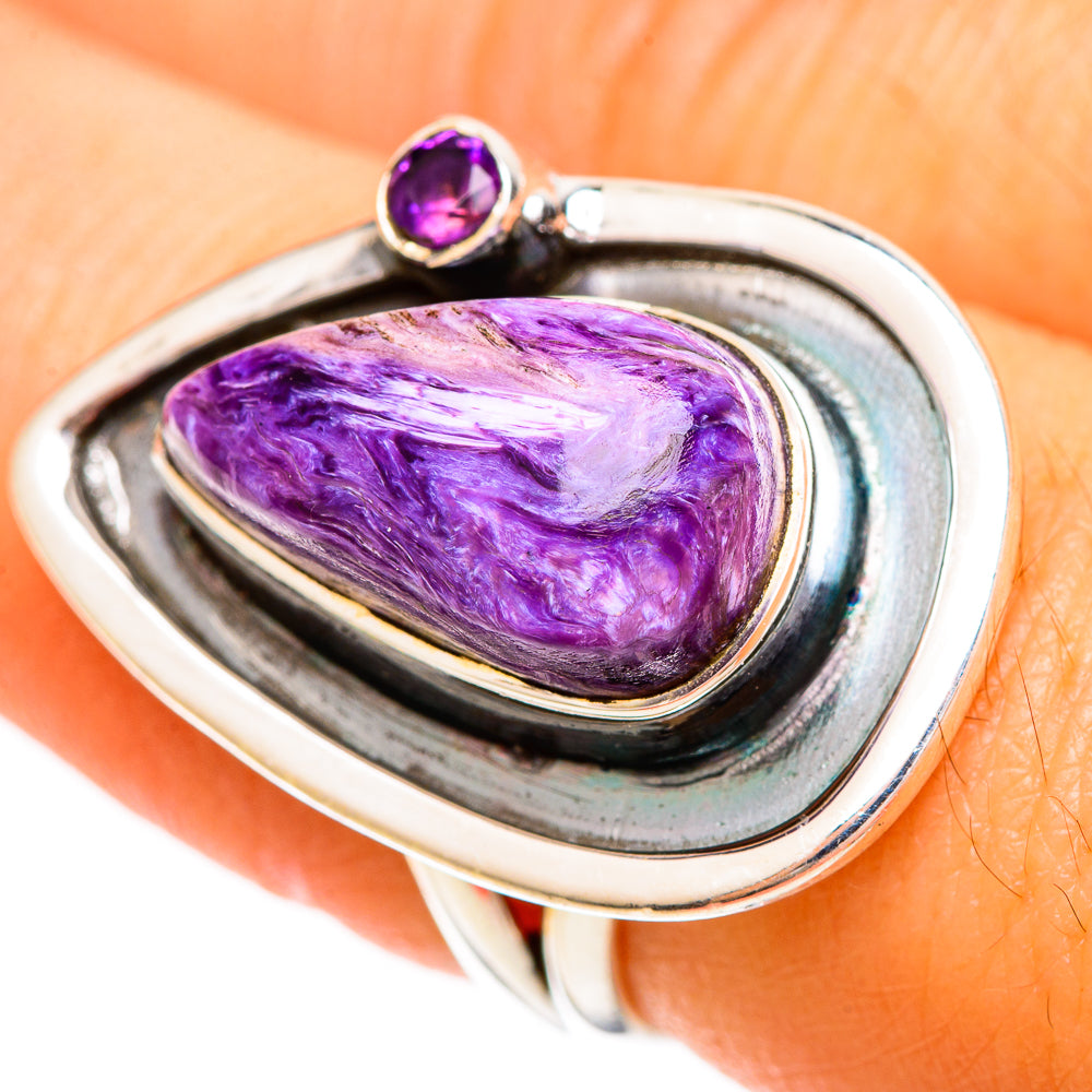 Charoite Rings handcrafted by Ana Silver Co - RING109307