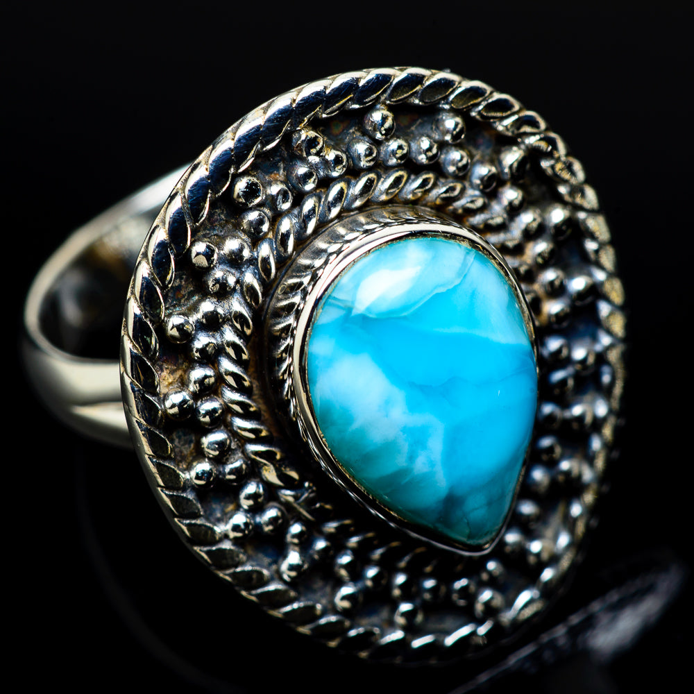 Larimar Rings handcrafted by Ana Silver Co - RING10930