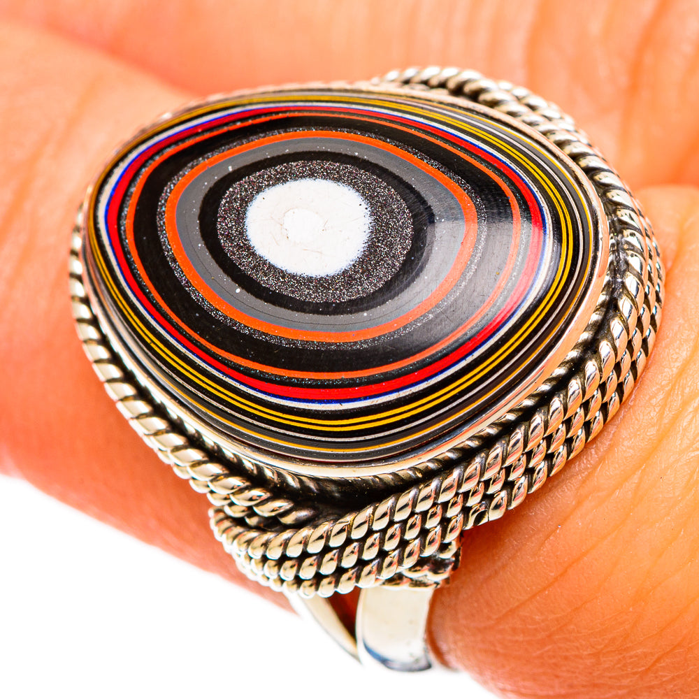 Fordite Rings handcrafted by Ana Silver Co - RING109319
