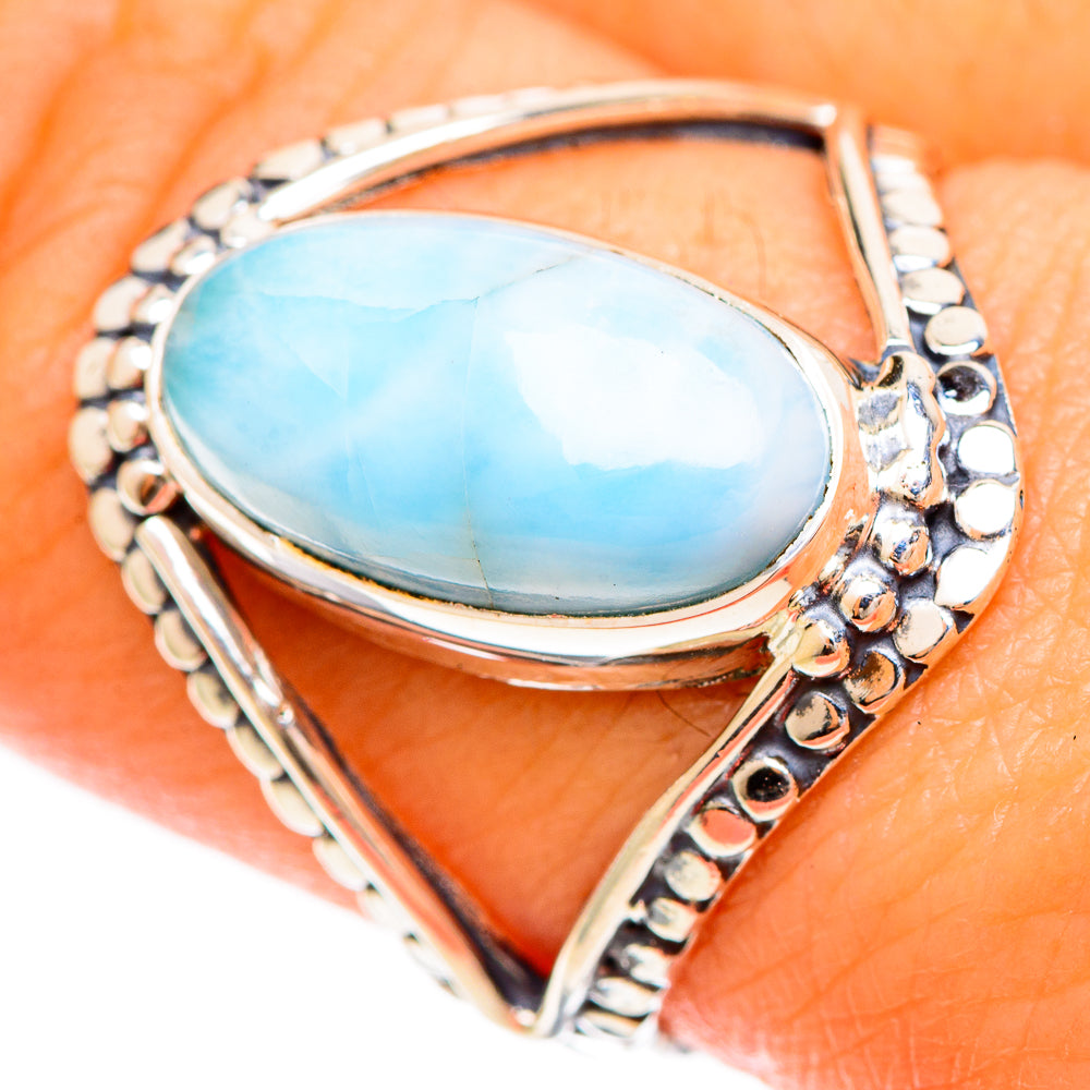Larimar Rings handcrafted by Ana Silver Co - RING109321