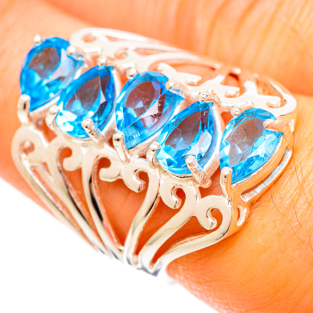 Blue Topaz Rings handcrafted by Ana Silver Co - RING109322