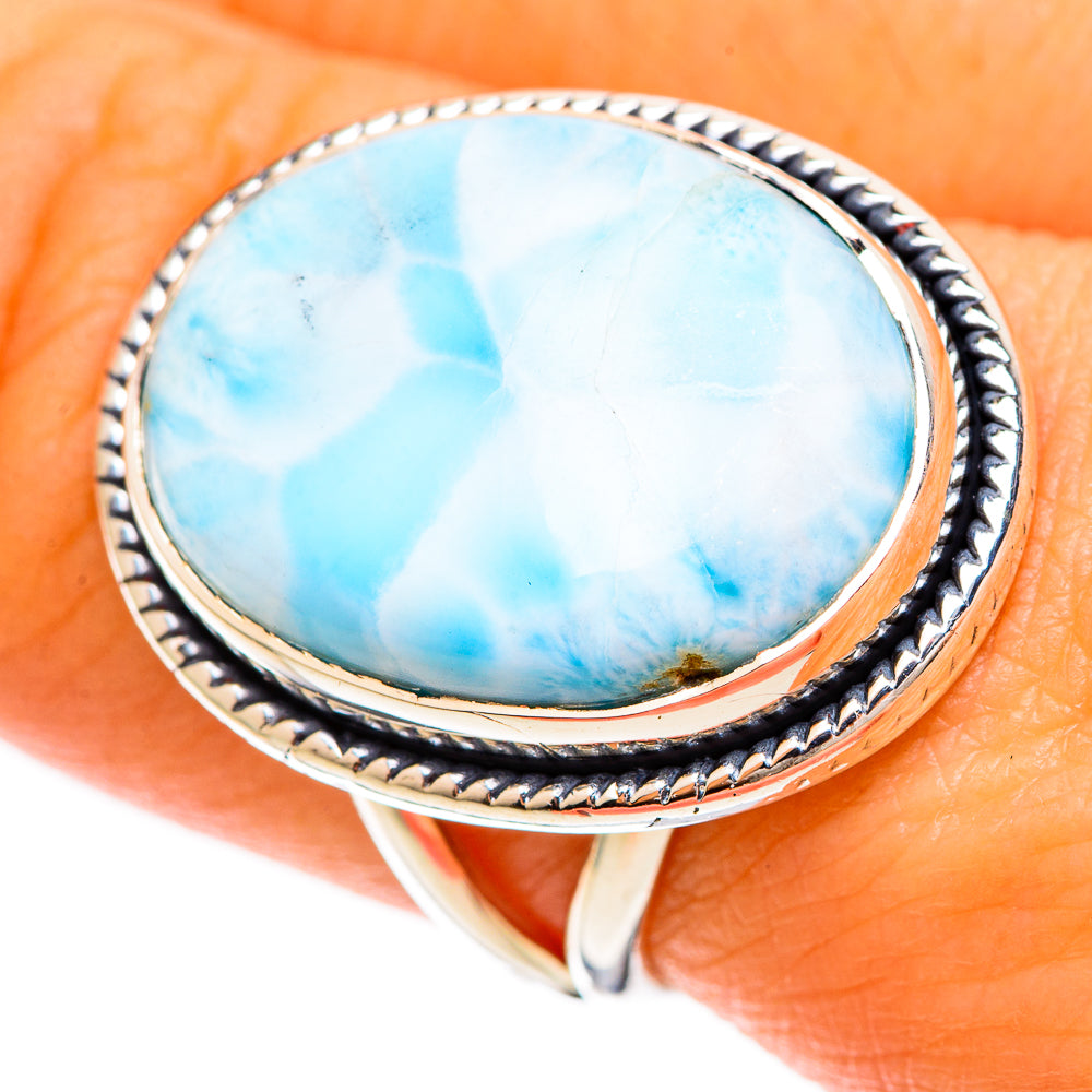 Larimar Rings handcrafted by Ana Silver Co - RING109325