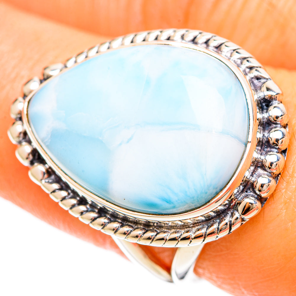 Larimar Rings handcrafted by Ana Silver Co - RING109328