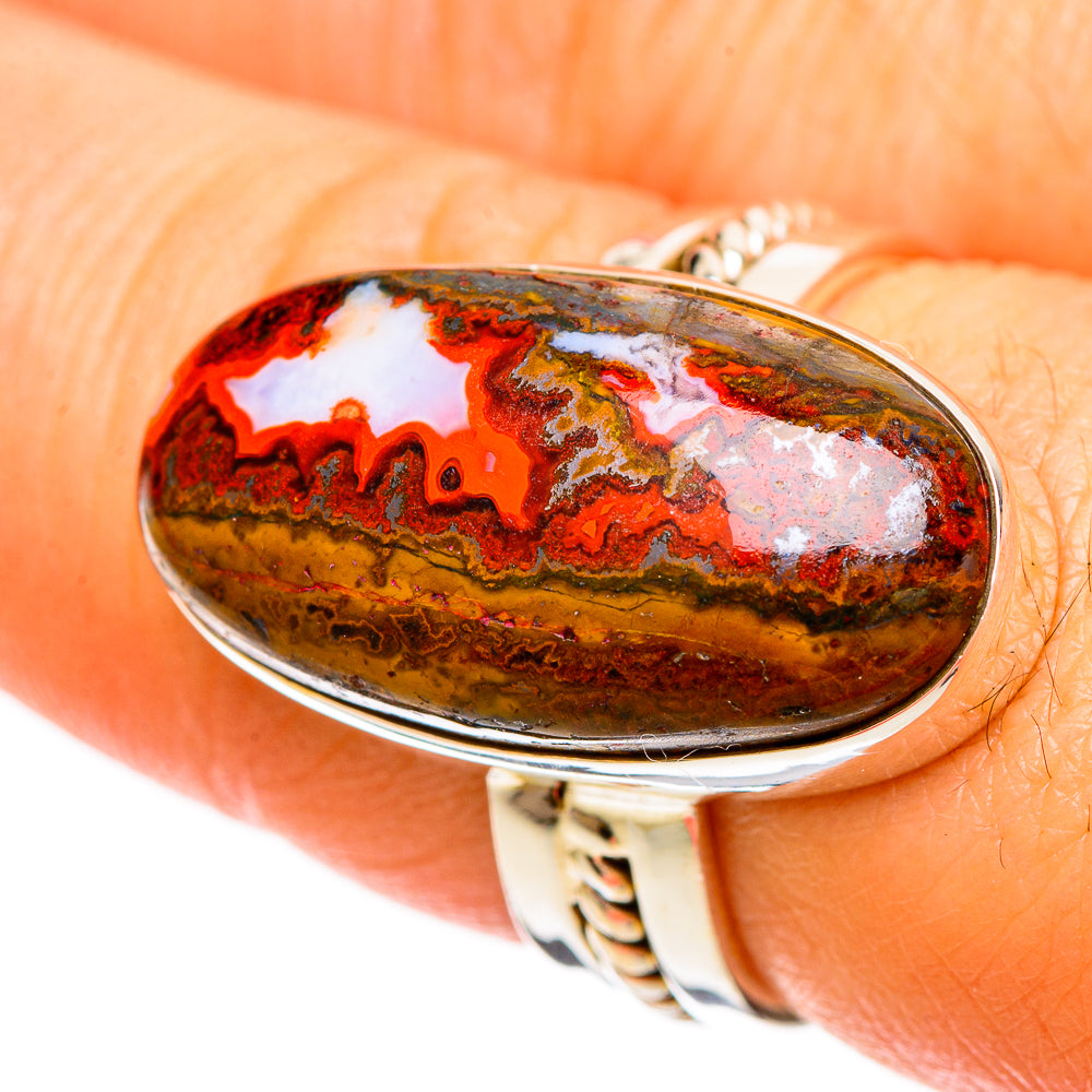 Moroccan Agate Rings handcrafted by Ana Silver Co - RING109333
