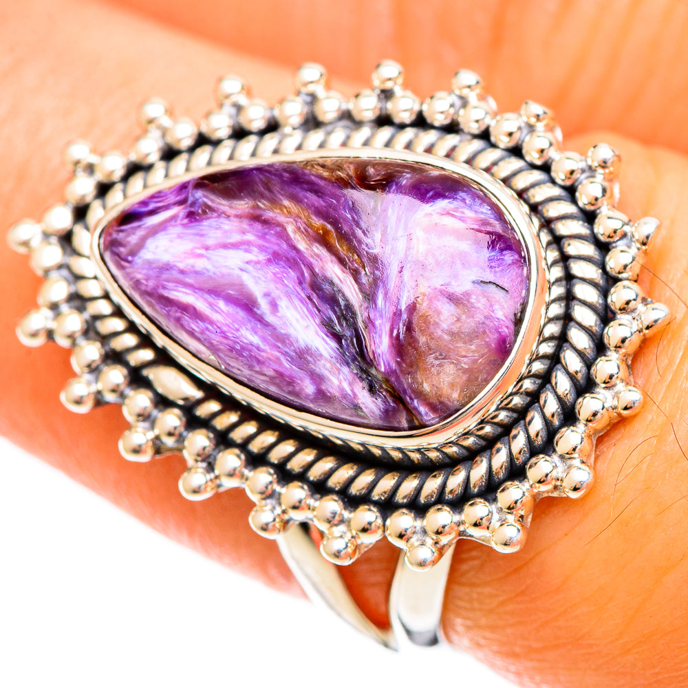 Charoite Rings handcrafted by Ana Silver Co - RING109339