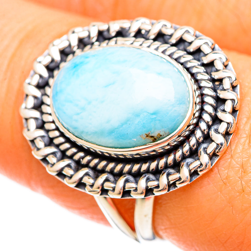 Larimar Rings handcrafted by Ana Silver Co - RING109351