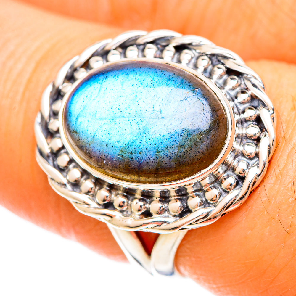 Labradorite Rings handcrafted by Ana Silver Co - RING109352