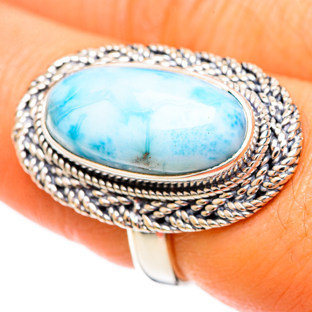 Larimar Rings handcrafted by Ana Silver Co - RING109353