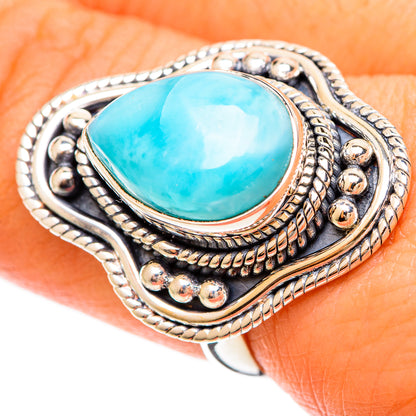 Larimar Rings handcrafted by Ana Silver Co - RING109355