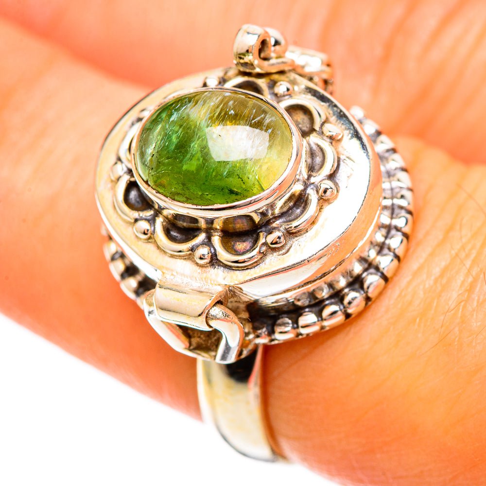 Green Tourmaline Rings handcrafted by Ana Silver Co - RING109360