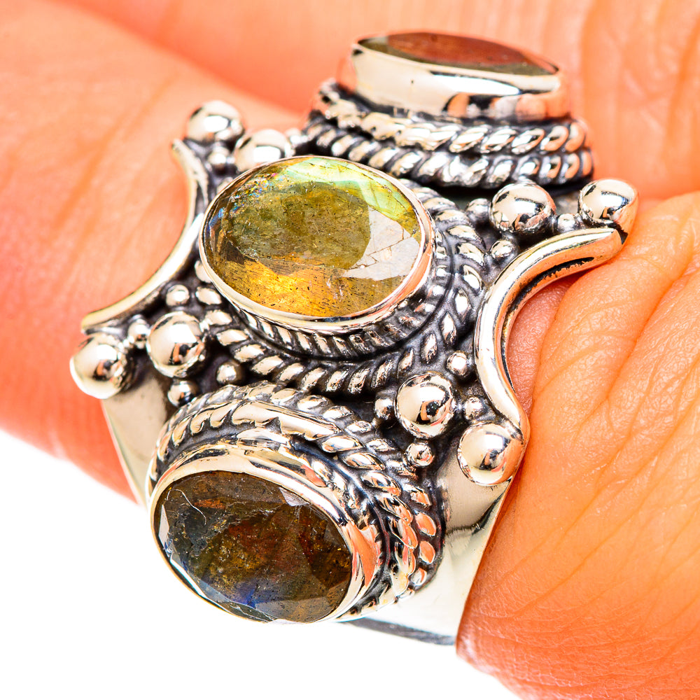 Labradorite Rings handcrafted by Ana Silver Co - RING109362