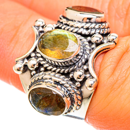 Labradorite Rings handcrafted by Ana Silver Co - RING109362
