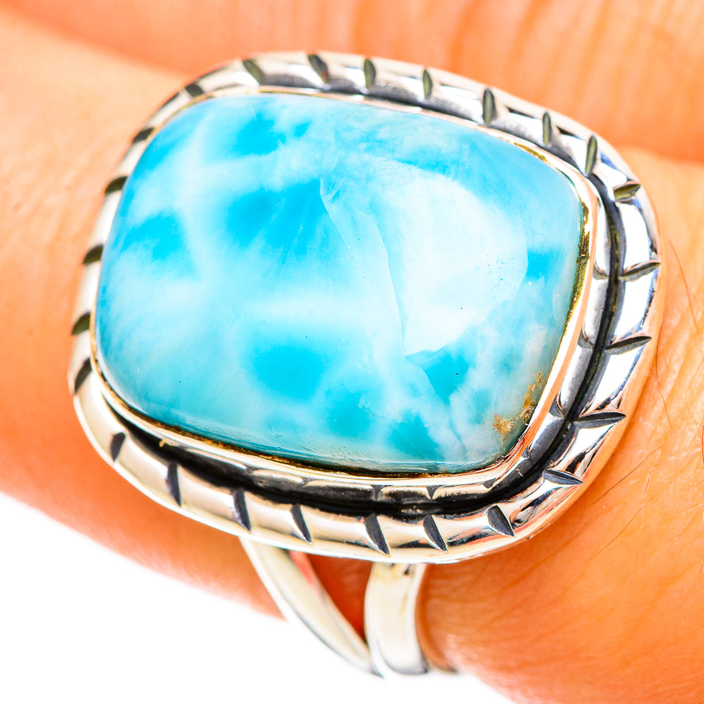Larimar Rings handcrafted by Ana Silver Co - RING109383