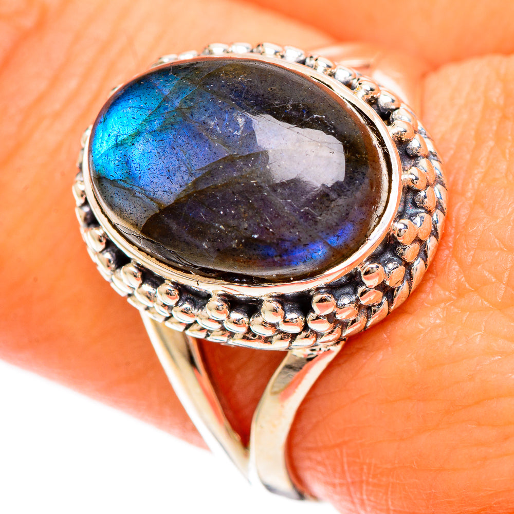 Labradorite Rings handcrafted by Ana Silver Co - RING109384
