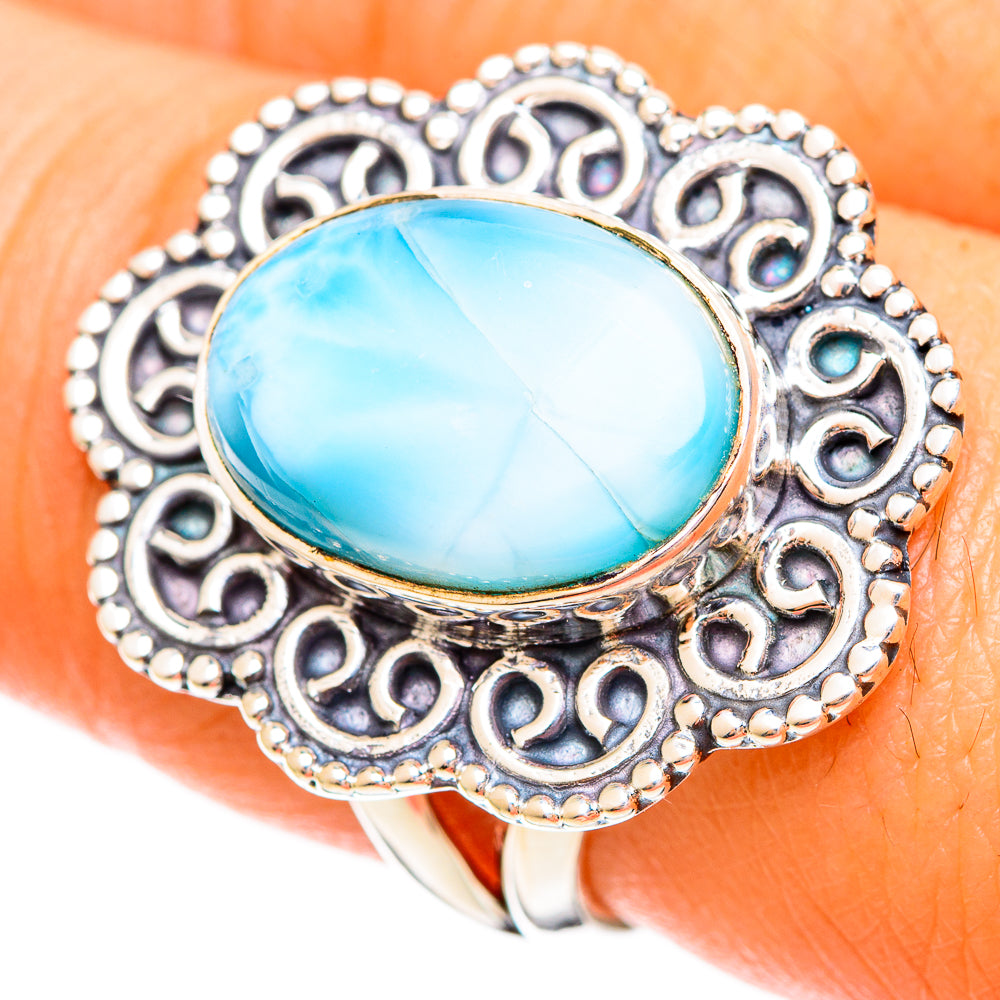 Larimar Rings handcrafted by Ana Silver Co - RING109387