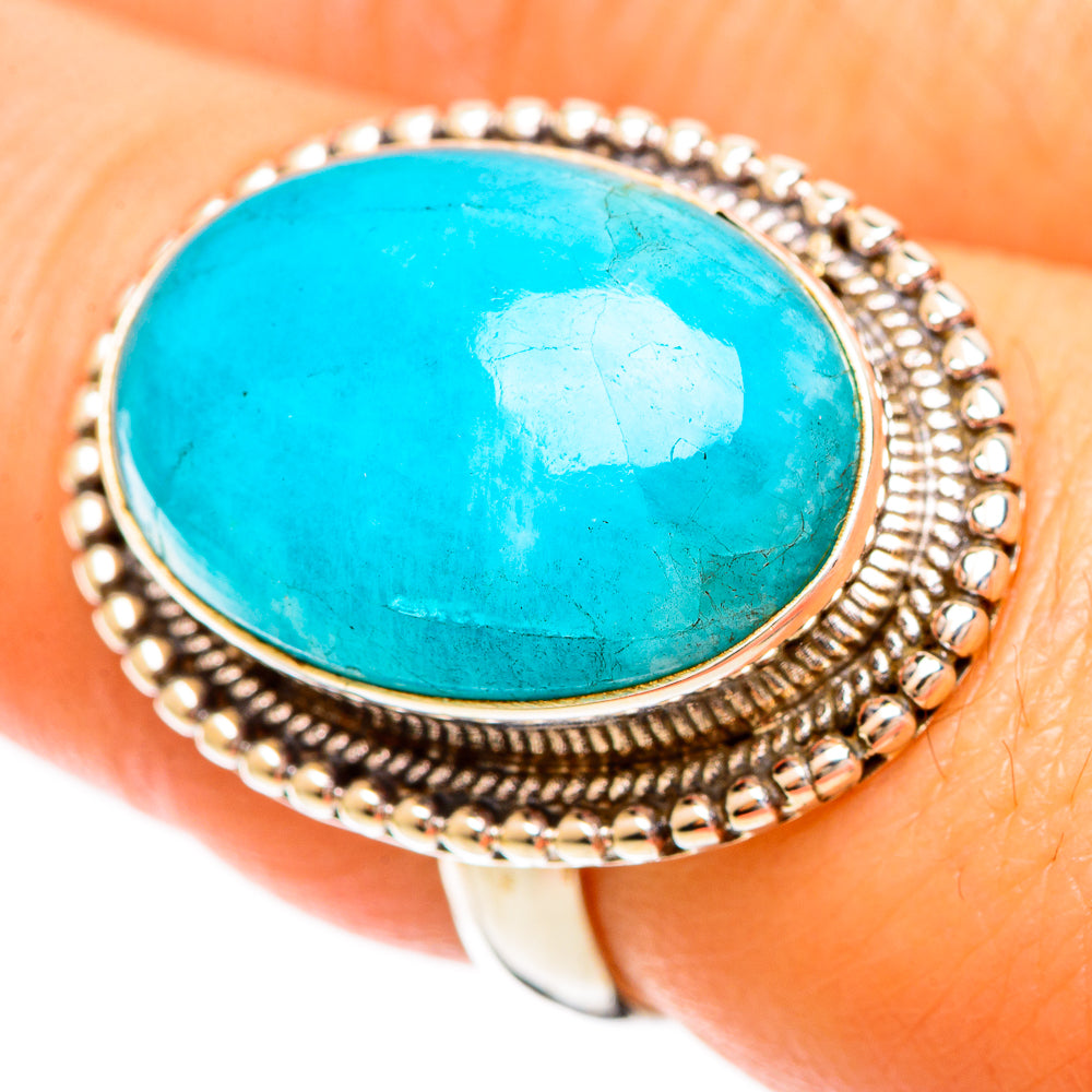 Peruvian Amazonite Rings handcrafted by Ana Silver Co - RING109390