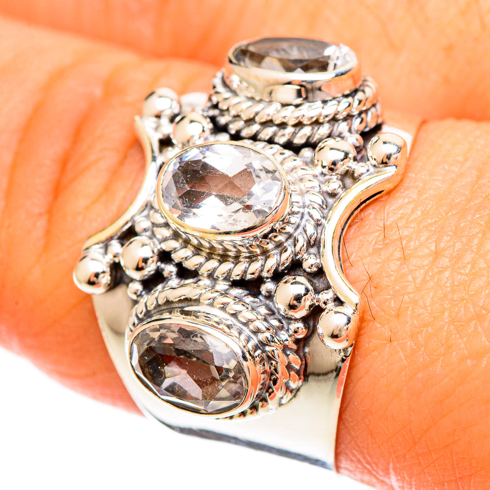White Quartz Rings handcrafted by Ana Silver Co - RING109403