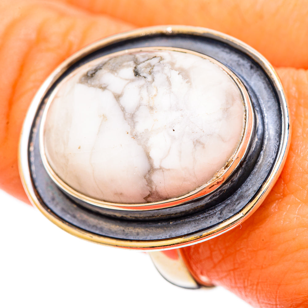 Howlite Rings handcrafted by Ana Silver Co - RING109409