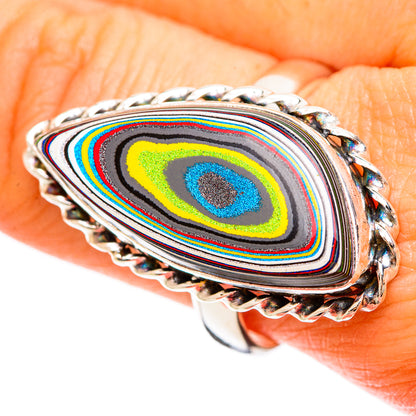 Fordite Rings handcrafted by Ana Silver Co - RING109410