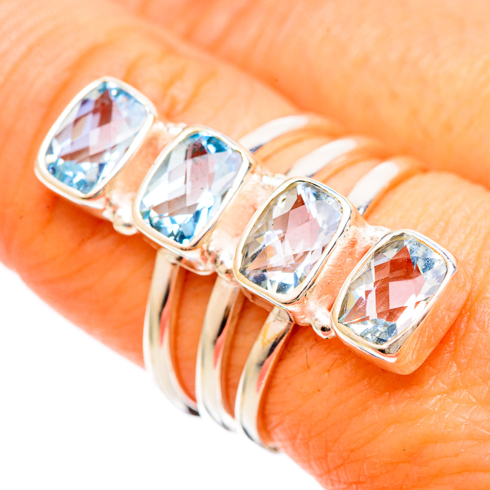Blue Topaz Rings handcrafted by Ana Silver Co - RING109416
