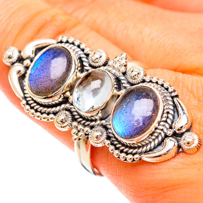 Labradorite Rings handcrafted by Ana Silver Co - RING109417
