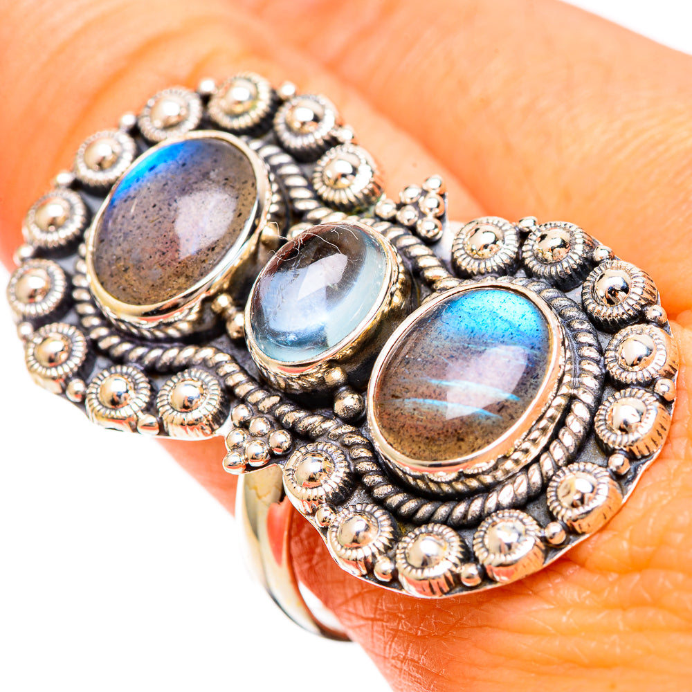 Labradorite Rings handcrafted by Ana Silver Co - RING109419
