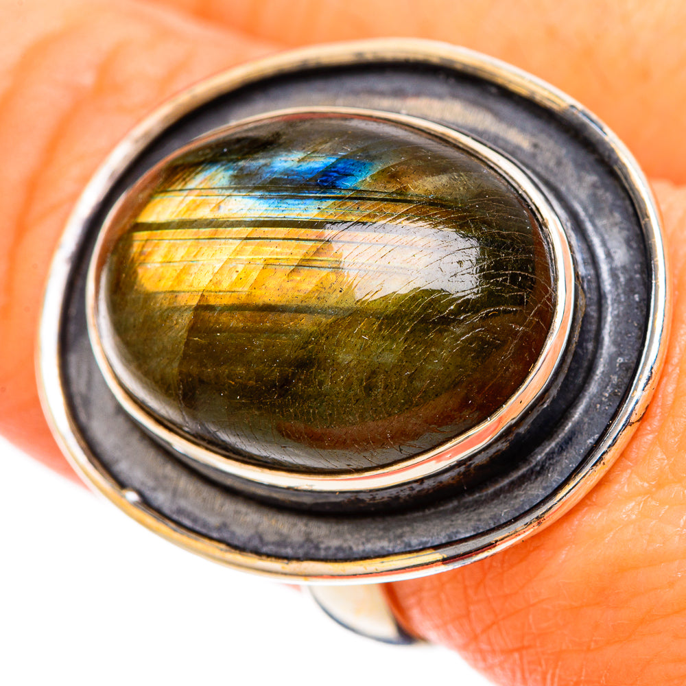 Labradorite Rings handcrafted by Ana Silver Co - RING109427